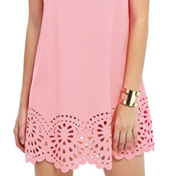 NWOT Women's Crew Neck Short Sleeve Dress - Picture 3 of 3